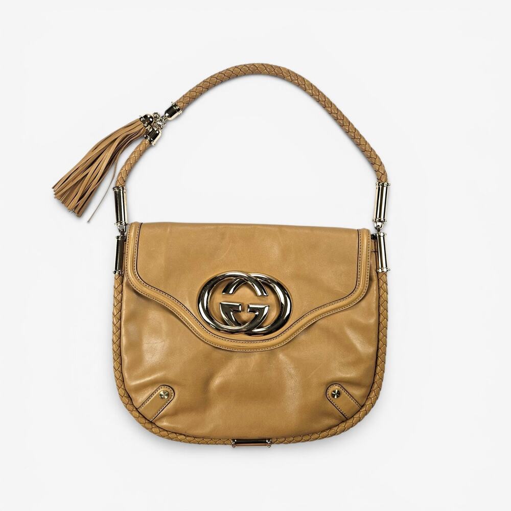 Gucci Britt Tassel Hobo Shoulder Bag Calfskin Leather - Picture 9 of 14